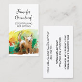 犬歩く名刺 名刺 (正面/裏面)