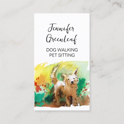 犬歩く名刺 名刺 (正面)