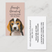 犬歩く名刺 名刺 (正面/裏面)
