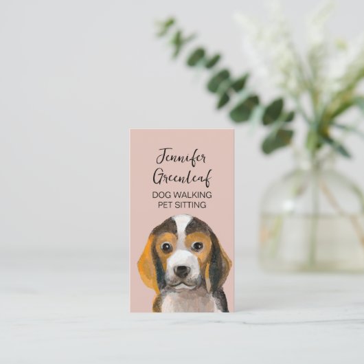 犬歩く名刺 名刺 (スタンド正面)