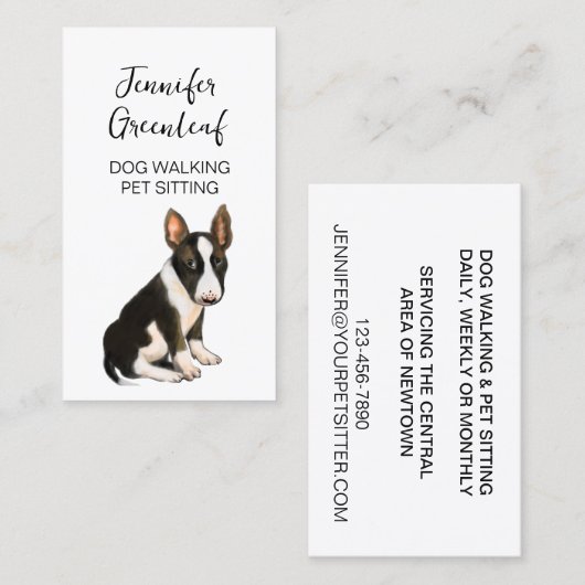 犬歩く名刺 名刺 (正面/裏面)