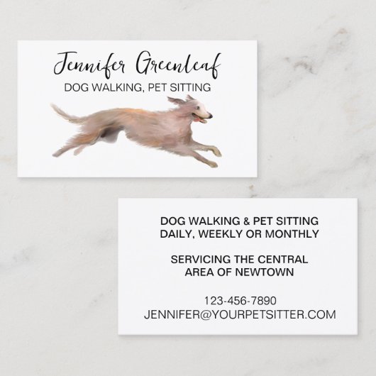 犬歩く名刺 名刺 (正面/裏面)