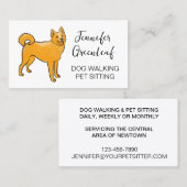 犬歩く名刺 名刺 (正面/裏面)