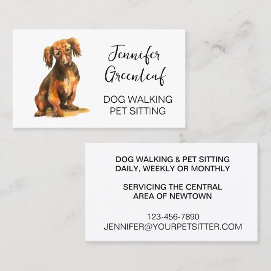 犬歩く名刺 名刺 (正面/裏面)