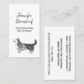 犬歩く名刺 名刺 (正面/裏面)