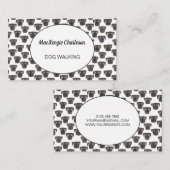 犬歩く水彩名刺 名刺 (正面/裏面)