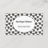 犬歩く水彩名刺 名刺 (正面)