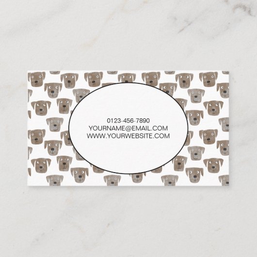 犬歩く水彩名刺 名刺 (裏面)