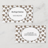 犬歩く水彩名刺 名刺 (正面/裏面)