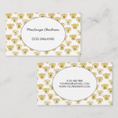 犬歩く水彩名刺 名刺 (正面/裏面)