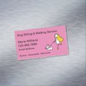 犬歩く犬座り磁気ビジネスカード マグネット名刺 (インサイチュ)