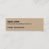 犬歩く スキニー名刺 (裏面)