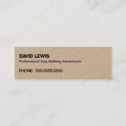 犬歩く スキニー名刺 (裏面)