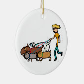 犬歩く セラミックオーナメント (右)