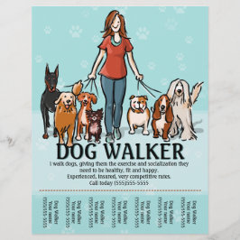 犬歩く。ドッグウォーカー。ティアシート チラシ