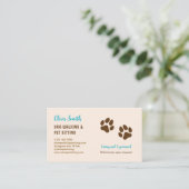 犬歩く&ペット座り名刺 名刺 (スタンド正面)