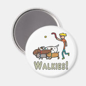 犬歩く マグネット (正面/裏面)