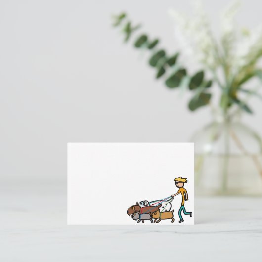 犬歩く 名刺 (スタンド正面)