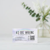 犬歩くQRコード写真名刺 名刺 (スタンド正面)