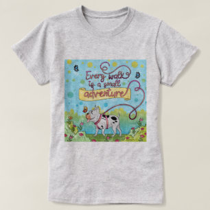 犬歩くTシャツ Tシャツ