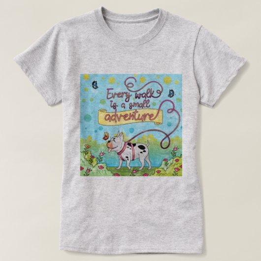 犬歩くTシャツ Tシャツ (デザイン正面)