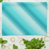 犬歯アクアティール（緑がかった色）ブルーグリーンパターン名前をカスタムする キッチンタオル (折り畳み)