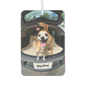 犬母さん魚眼レンズかわいいおもしろい カーエアーフレッシュナー (正面)