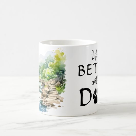 犬母 コーヒーマグカップ (中央)