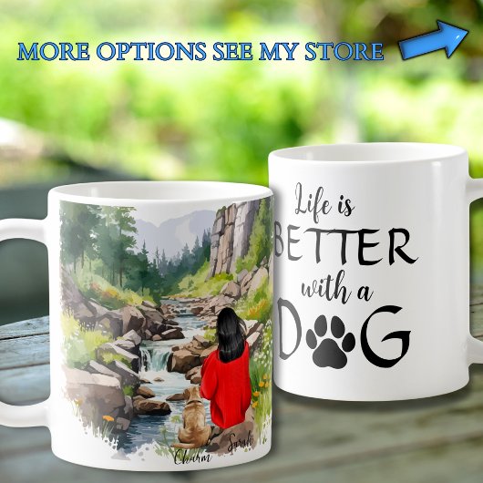 犬母 コーヒーマグカップ