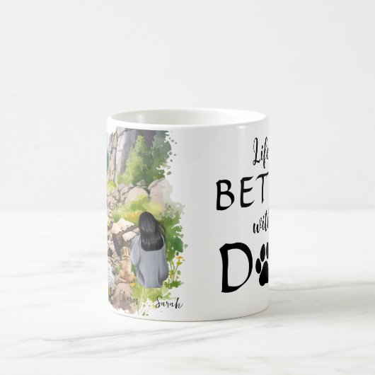 犬母 コーヒーマグカップ (中央)