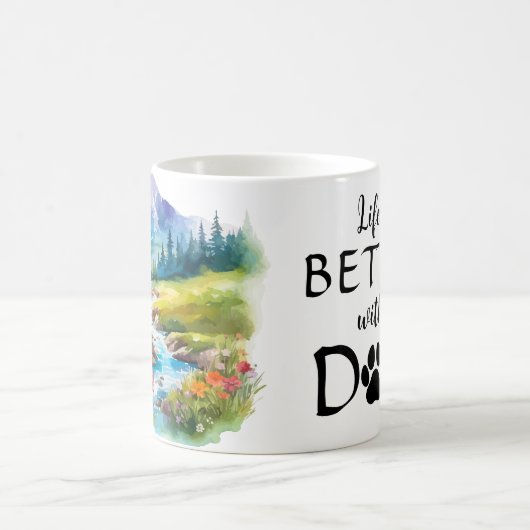 犬母 コーヒーマグカップ (中央)