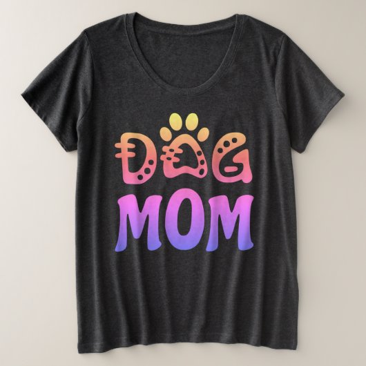 犬母 プラスサイズTシャツ (デザイン正面)