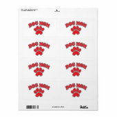 犬母 ラベル (フルシート)