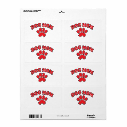 犬母 ラベル (フルシート)