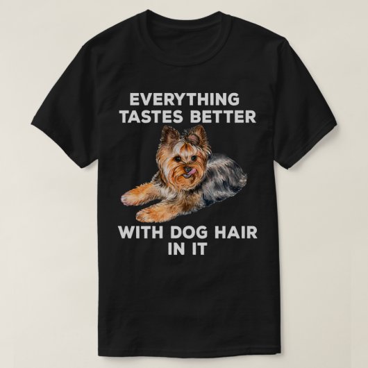 犬毛の方が好いおもしろい Tシャツ (デザイン正面)