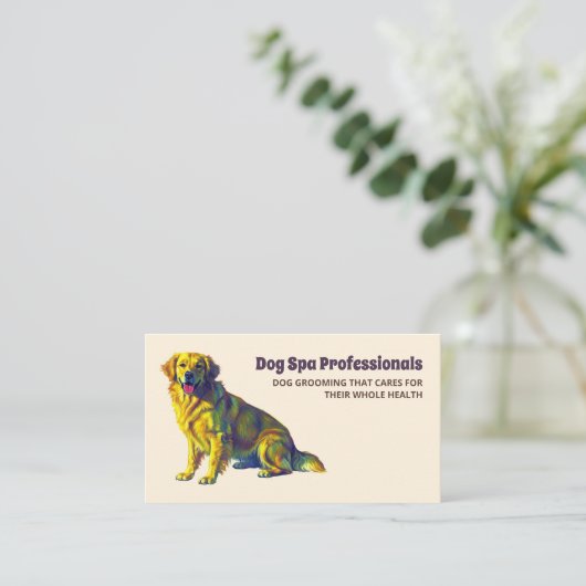 犬気にグルーミングQR 名刺 (スタンド正面)