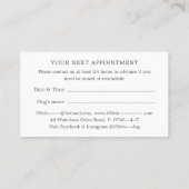 犬気にサービス次アポイントメント名刺 名刺 (裏面)