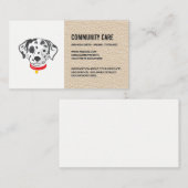 犬気に | 可愛いドギーダルマチア 名刺 (正面/裏面)