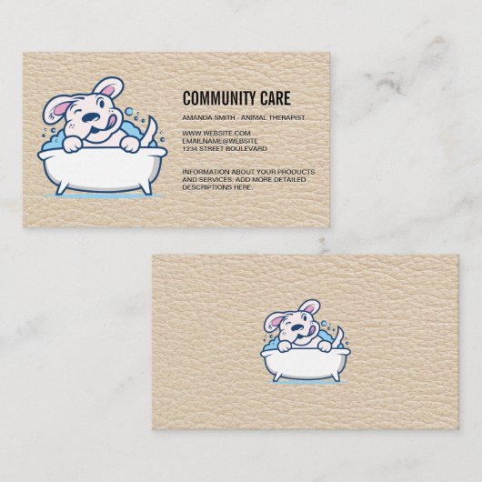 犬気に | 犬用ウォッシュ 名刺 (正面/裏面)