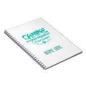 犬水療法士パーソナライズされた外 ノートブック (右側)