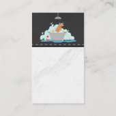 犬洗いペットグルーミング犬アイコン 名刺 (裏面)