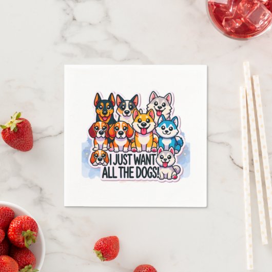 犬派の人が欲しい スタンダードカクテルナプキン (インサイチュ)