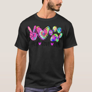 犬派平和愛犬絞り染め救助子犬GIF Tシャツ