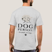 犬派 – 人より犬 Tシャツ (裏面)