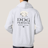 犬派 – 人より犬Tシャツ+フードパーカー パーカ (裏面)