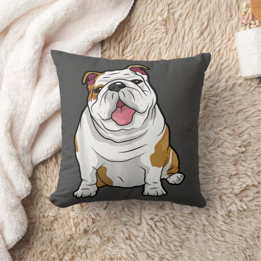 犬派|英国のブルドおもしろいッグ犬の子犬の贈り物 クッション (ブランケット)