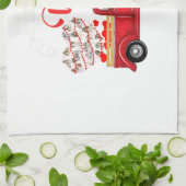 犬派| Happly Valentine Dayシーズー（犬）Tzu キッチンタオル (折り畳み)