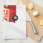 犬派| Happly Valentine Dayシーズー（犬）Tzu キッチンタオル (四つ折り)