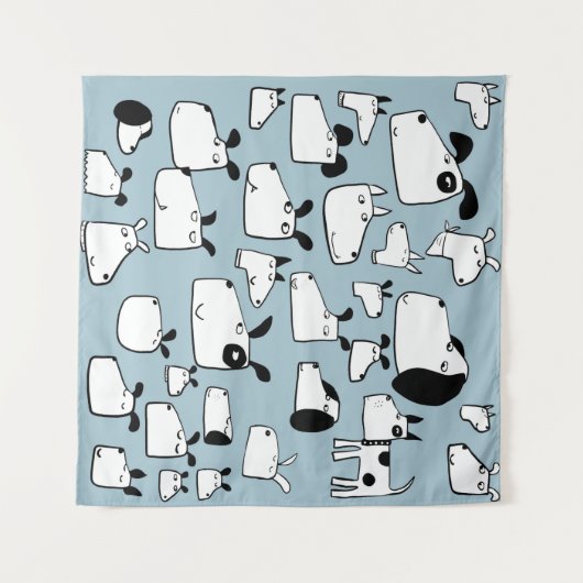 犬漫画 タペストリー (正面(横))