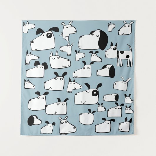 犬漫画 タペストリー (正面)